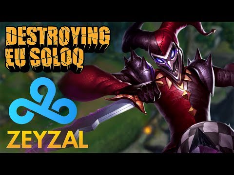 Destroying EU SoloQ: Cloud9 Zeyzal - Shaco Support - KDA 10/1/11