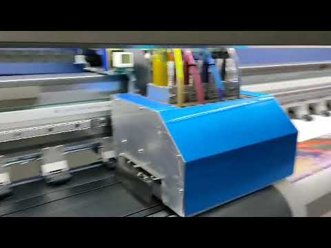 Large format Konika 512i Solvent Flex Banner Printing Machine