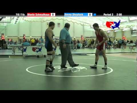 University Nat`ls FS  79 KG / 174 lbs: Monte Schmalhaus vs. Jimmy Sheptock