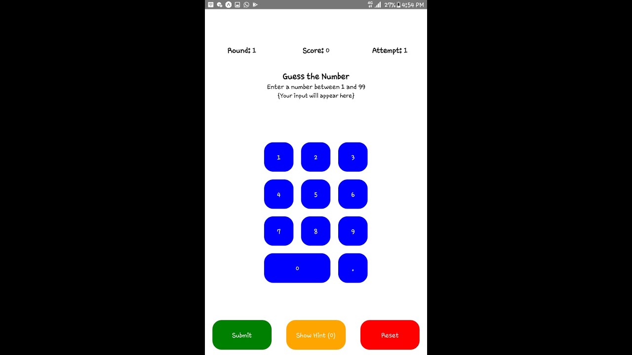 Number Guessing Game | React Native | w/Source Code