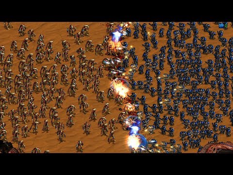 800 MARINES vs 400 ZEALOTS - StarCraft Remastered