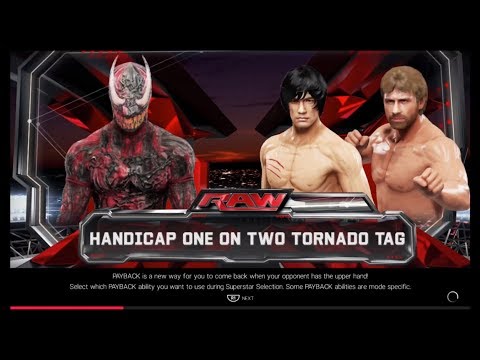 Bruce Lee & Chuck Norris vs. Carnage  (WWE 2k19) - CPU vs. CPU - Epic Battle 💯 🐲 - Dragon Fights 🐉