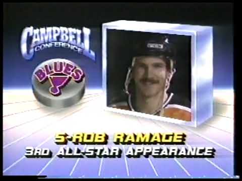 NHL - 1986 - 38th All Star Game Introduction Of Campbell Conference All Stars - With Jim Kelly