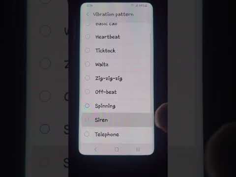 Samsung Galaxy S9 Vibration patterns