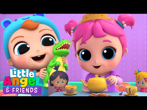 Jill's Princess Tea Party Song | Little Angel And Friends Kid Songs