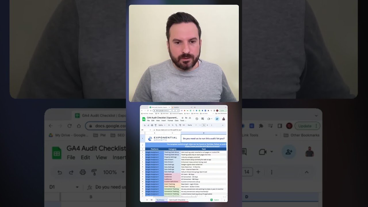Free Google Analytics 4 (GA4) Audit Checklist