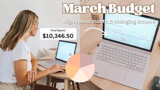 MARCH Budget With Me 💸 High spend month, changing income & February recap