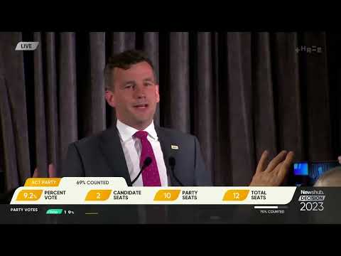 NZ Election Night 2023 - ACT Leader David Seymour Speech