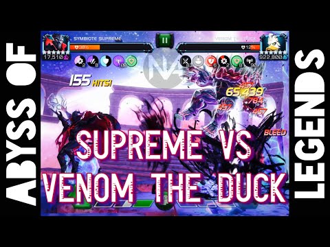 Abyss of Legends - Symbiote Supreme vs Venom The Duck