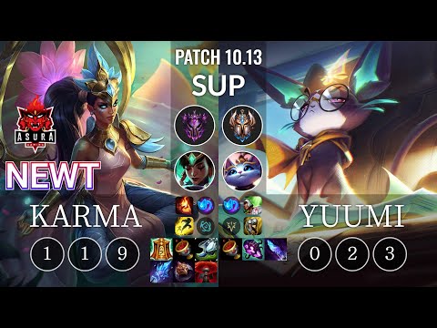 ASR Newt Karma vs Yuumi Sup - KR Patch 10.13