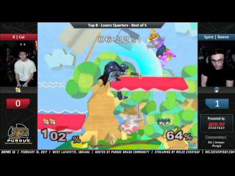 BOPME 16 - Spire | Reeve (Marth) vs. K | Cal (Fox) - SSBM - Losers Quarters