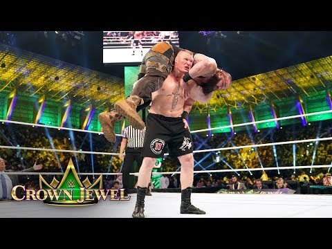 Brock Lesnar Becomes A Two-Time Universal Champion At WWE Crown Jewel By Defeating Braun Strowman