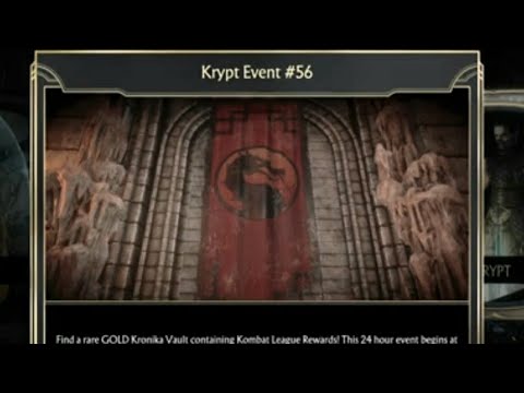 Krypt Event 56 Bundle Location FROST and GERAS Brutality Kronika Gold Vault Chest Mortal Kombat 11