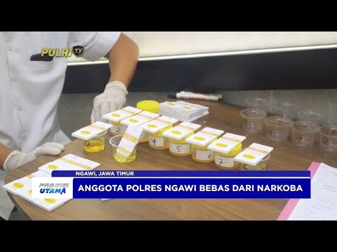 POLRES NGAWI POLDA JATIM MELAKSANAKAN TES URINE ANGGOTA