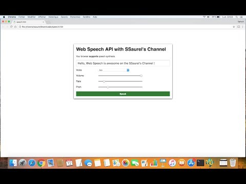 Using the Speech Synthesis in HTML5 with the Web Speech API