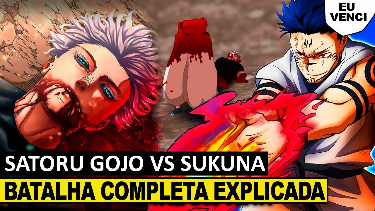 ARCO GOJO VS SUKUNA - SATORU GOJO MORREU CORTADO AO MEIO - Jujutsu Kaisen