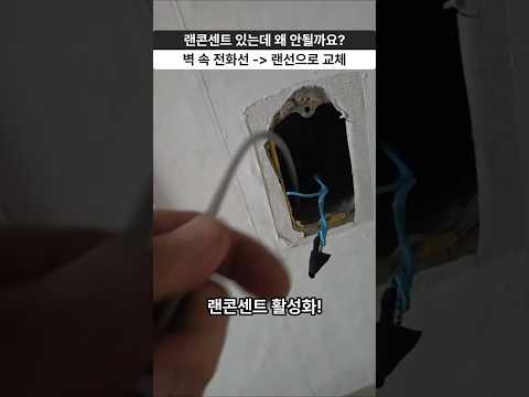 랜콘센트 있는데 인터넷이 안된다? 죽어있던 작은방 인터넷 살리기!｜아파트 랜공사