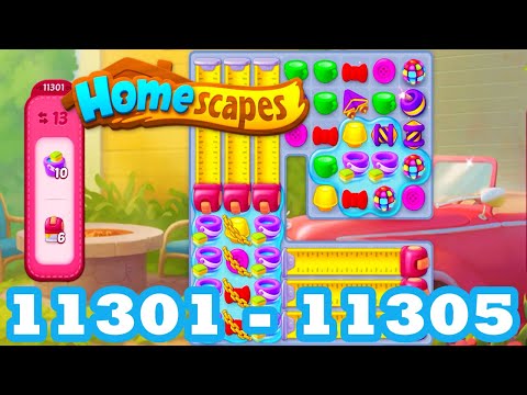 Homescapes Level 11301 - 11305 HD 3 - match puzzle Gameplay | android | IOS | 11302 | 11303 | 11304