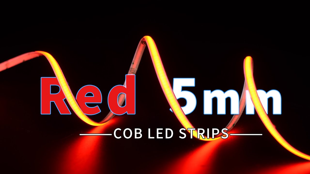 Red LED Strip Lights--mini thinner 5mm width red cob led light strip
