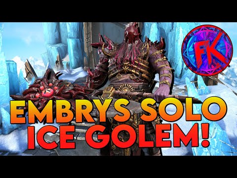 Farm food with Arena Build Embrys! SOLO ICE GOLEM! | Raid: Shadow Legends