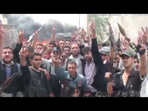 بيان يلقيه النقيب إياد الديك يتحدث عن تحرير مفرزة الأمن العسكري من قبل لواء خالد بن الوليد في الرستن في ريف حمص