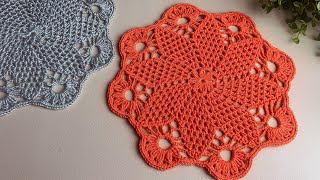 Super beautiful crochet doily tutorial,step by step very easy for beginners