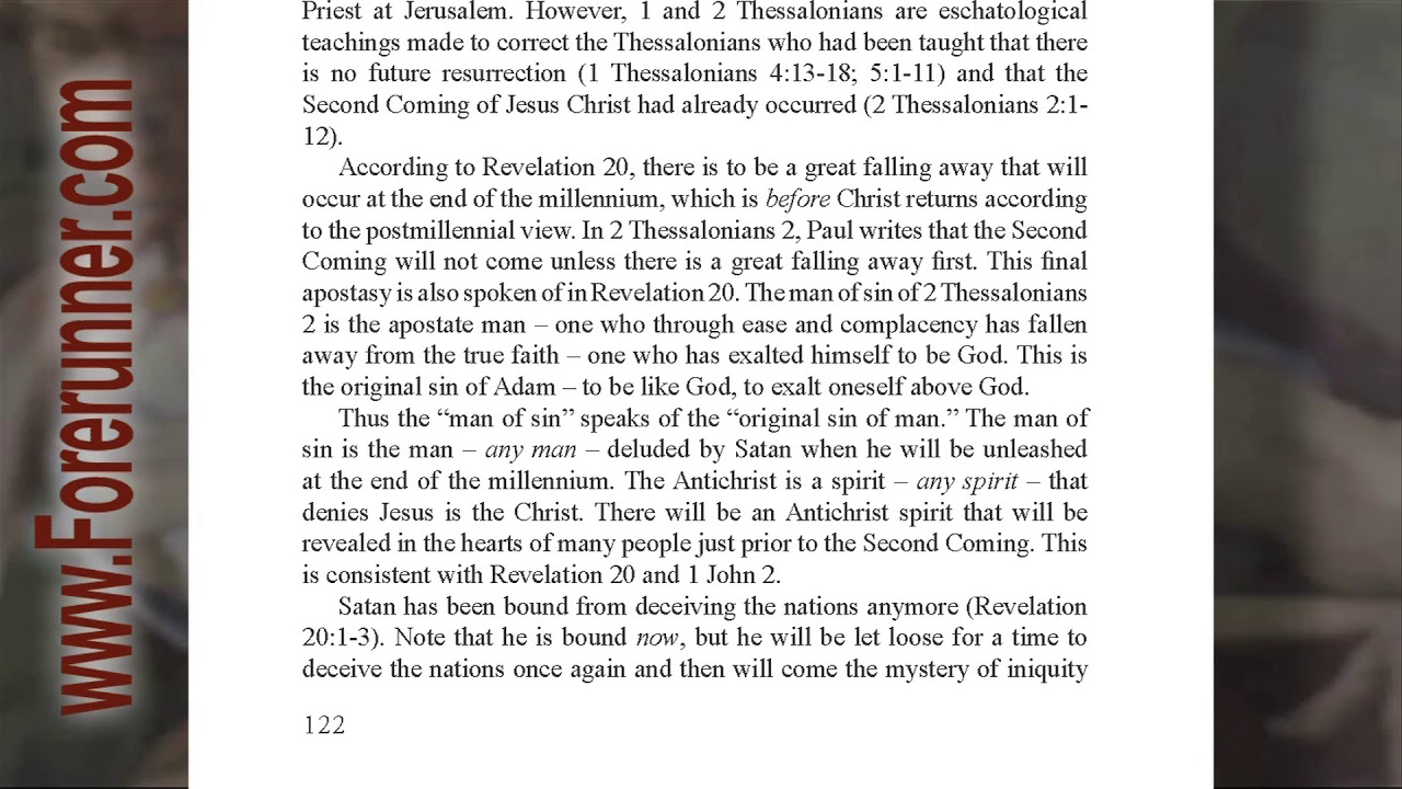 Video: Notes on Daniel: 2 Thessalonians 2 – Who is the Man of Sin?