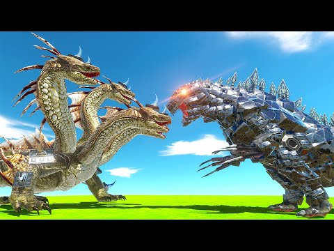 Upgraded HYDRA Fights GODZILLA - Animal Revolt Battle Simulator