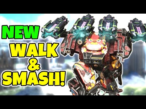 Crazy Moving With Glory! NEW Buffed BEHEMOTH Walk & Smash War Robots 7.9 Mk3 Gameplay