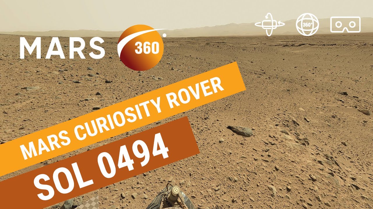 Mars 360: NASA's Mars Curiosity Rover - Sol 494 (360video 8K)
