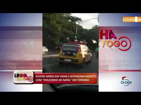LINHA DE FOGO (26 12) JOVENS ARRISCAM VIDAS E INTIMIDAM AGENTES COM "ROLEZINHO DE NATAL" EM TERESINA