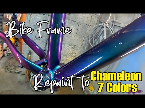 Bike Frame Repaint to CHAMELEON 7 COLORS