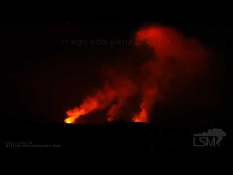 04-07-2021 Grindavik, Iceland - Sky Glows From Erupting Volcano
