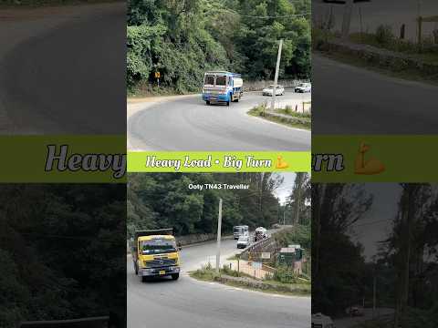 Heavy-Load Battle: Tipper vs Tanker on Ghat Road Turn 🔥