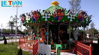 Madagascar 24 Seats Kids Merry Go Round Amusement Park Carousel Horse Ride LT-7036B