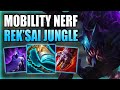 HOW TO PLAY REK'SAI JUNGLE AFTER THE MOBILITY NERFS! - Best Build/Runes Guide - League of Legends