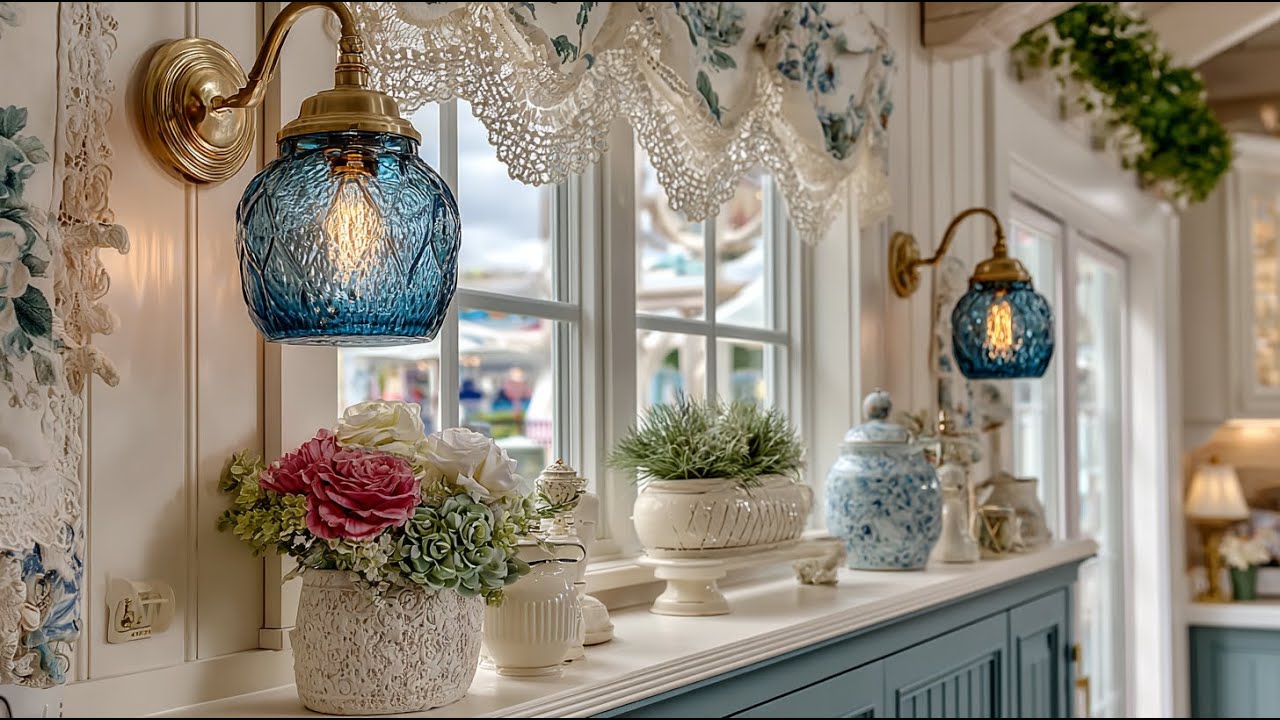 Romantic Cottage Kitchen Tour 2026 | Elegant Affordable Blue Small Spaces Vintage Shabby Chic