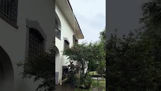 水道タンクからの放水