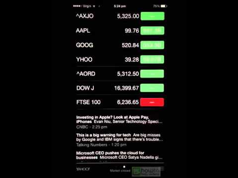How to - iPhone 6 stocks app