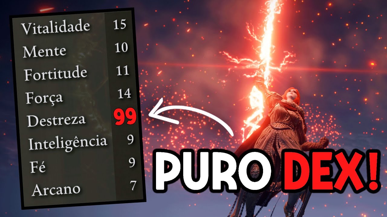 ZERANDO ELDEN RING SÓ UPANDO DESTREZA! - Desafio SoulsBorne