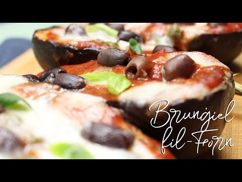 Brunġiel fil-Forn - Oven Baked Aubergines