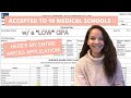 Accepted to TEN Medical Schools // See My Full AMCAS Application - GPA + MCAT + My Tips For Success!