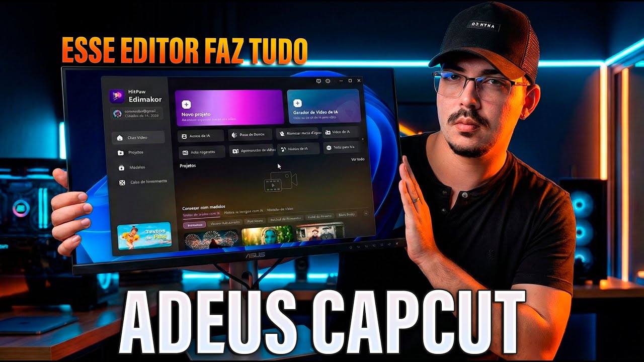 O FIM do CapCut? 💀 Testei o Editor com IA que Faz TUDO (Legendas + 4K) 🚀 Edimakor