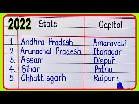 Indian States And Their capitals and Union Territories 2022 || Learn states and capitals