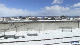 preview picture of video 'Snow scene - Train window view.Joetsu Shinkansen (Honjo,Saitama - Near Tokyo)'