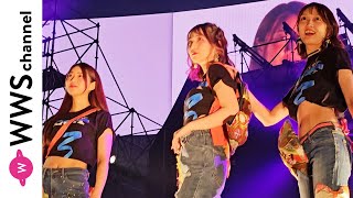 櫻あき、星名莉帆、三海由宇ら、ヘソ出しコーデでELCXステージに登場！＜MUSIC CIRCUS FUKUOKA partner with SoftBank HAWKS＞