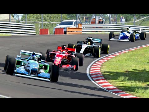 All F1 2018 vs All F1 1994 Cars - Nordschleife