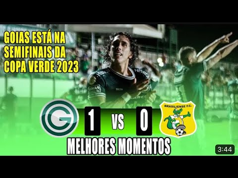 ESMERALDINO ESTÁ NA SEMI DA COPA VERDE  GOIÁS 1 X 0 BRASILIENSE  MELHORES MOMENTOS COMPLETOS