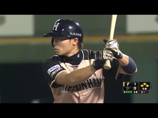 4回表 金子千尋キラー誕生!? ファイターズ・中島卓 犠牲フライで追加点!! 2014/5/9 Bs-F
