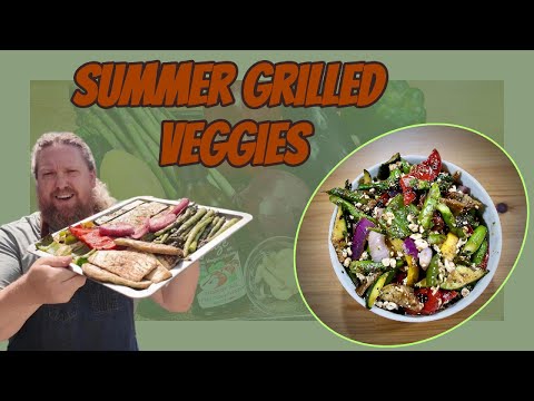 Summer Grilled Veggies with Cottage Cheese & Balsamic Glaze